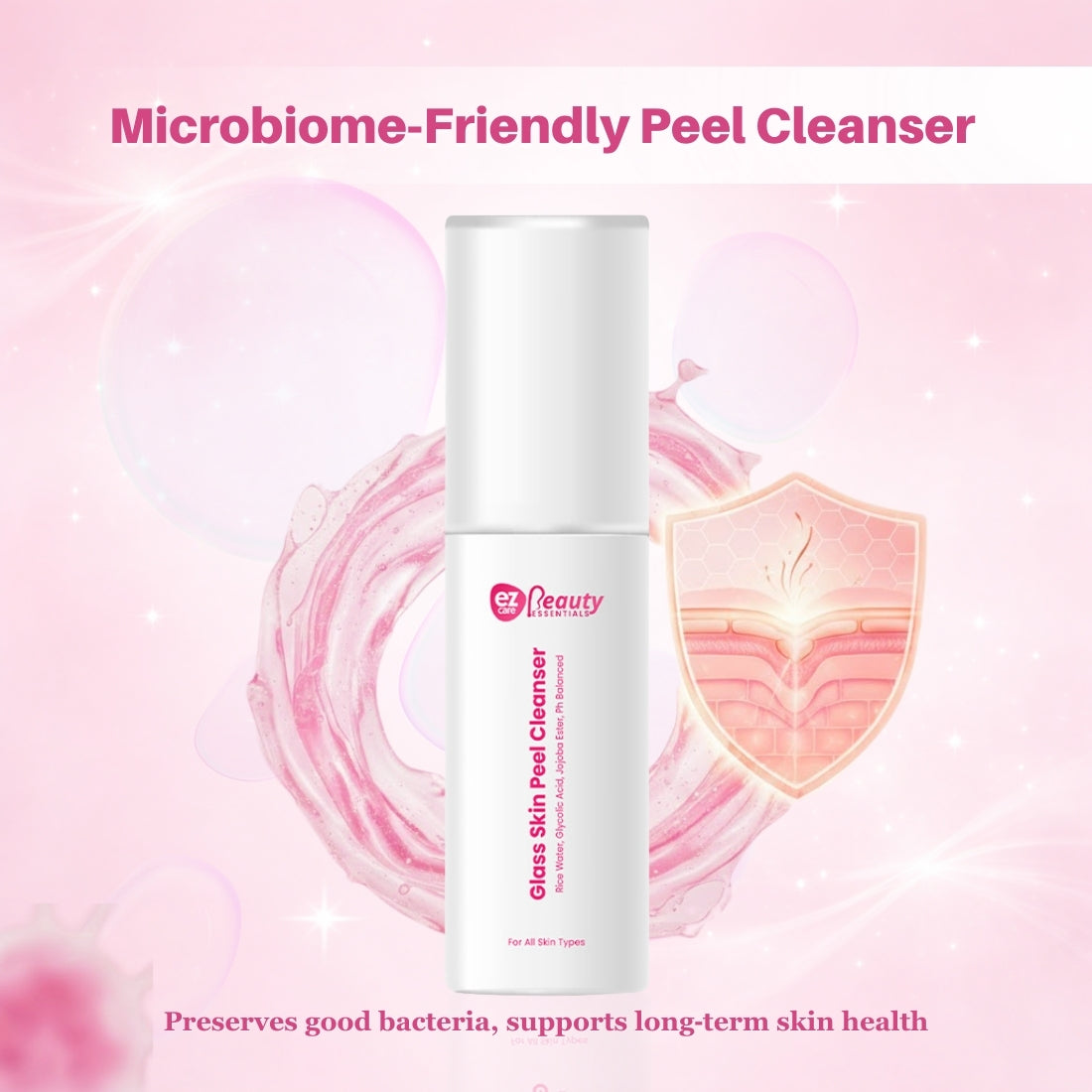 Microbiome‑Friendly Glass Skin Gentle Peel Cleanser - Unisex | Buy1Get1 Free
