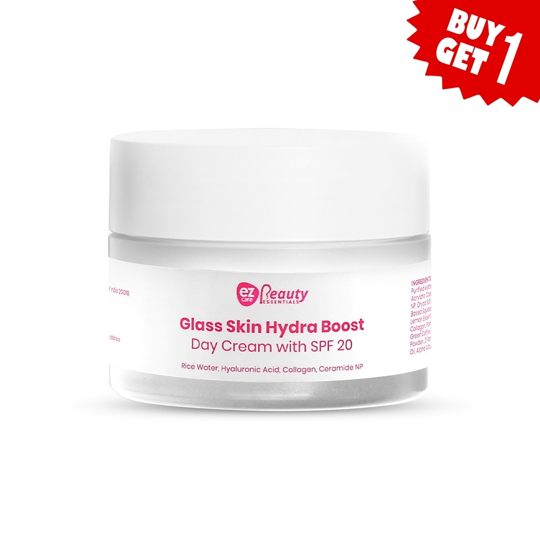 Ezcare Glassskin Hydra Boost Day Cream SPF 20 | Hydration, Glow & Daily Sun Protection | Buy1Get1 Free