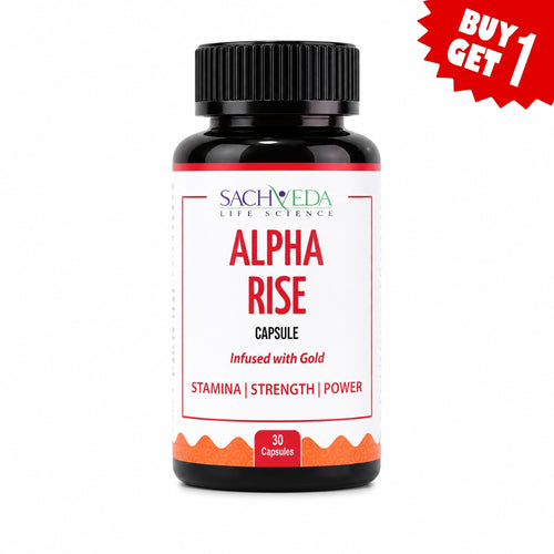 Alpha Rise Gold-Infused Ayurvedic Capsules | Strength, Vitality & Wellness Support | Buy1Get1 Free