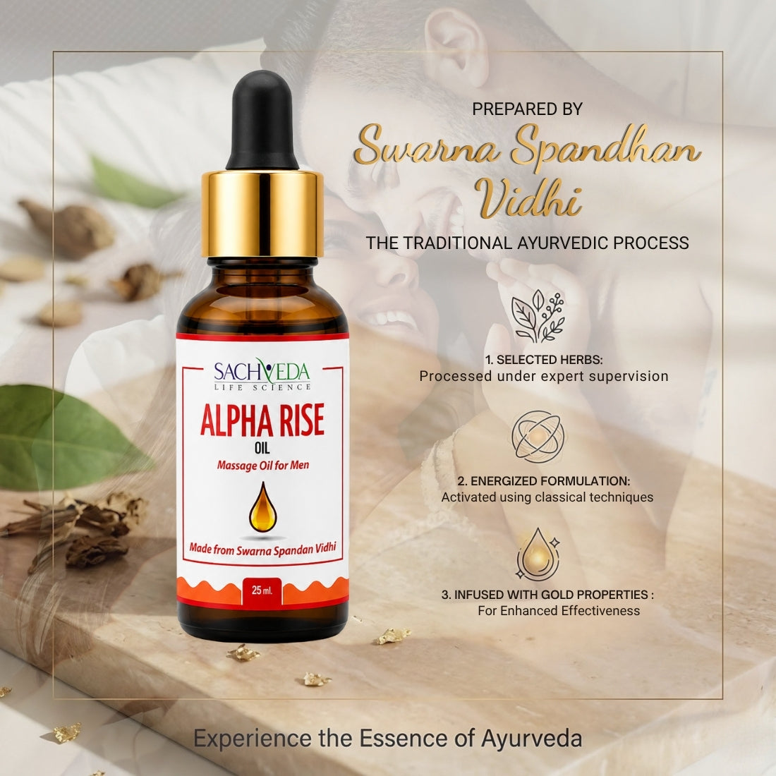 Alpha rise Oil | Ayurvedic Massage Oil for Men’s Confidence & Vitality | Buy1Get1 Free