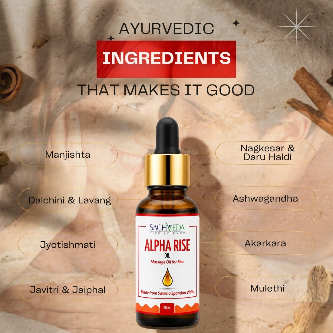 Alpha rise Oil | Ayurvedic Massage Oil for Men’s Confidence & Vitality | Buy1Get1 Free