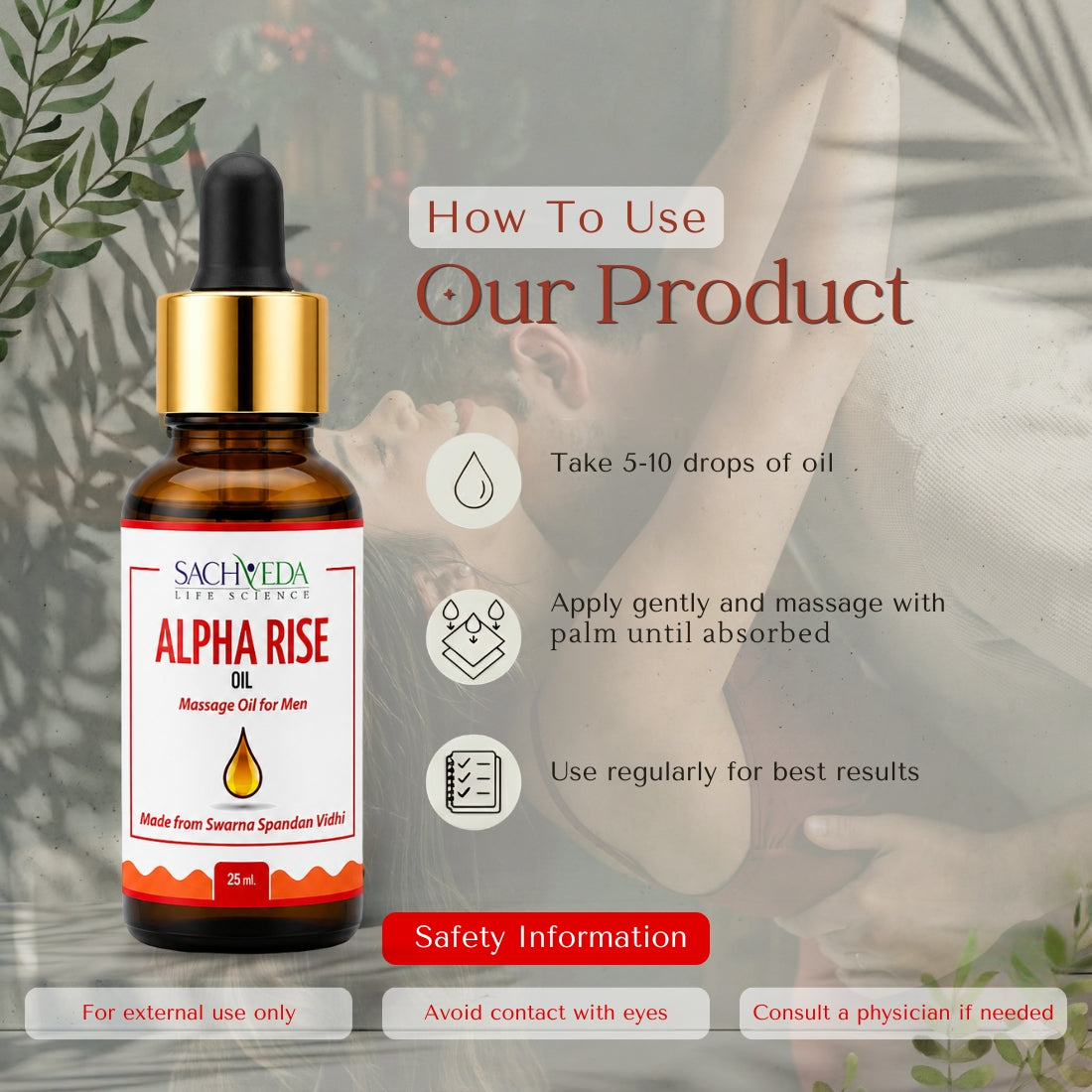 Alpha rise Oil | Ayurvedic Massage Oil for Men’s Confidence & Vitality | Buy1Get1 Free