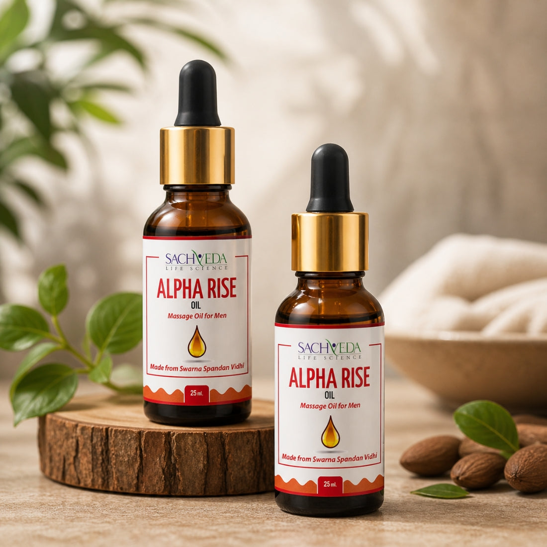 Alpha rise Oil | Ayurvedic Massage Oil for Men’s Confidence & Vitality | Buy1Get1 Free