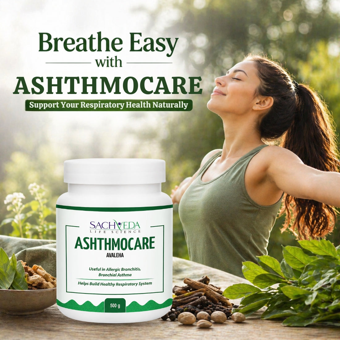 Sachveda Asthmocare Avaleha – Ayurvedic Respiratory Support | Buy1Get1 Free