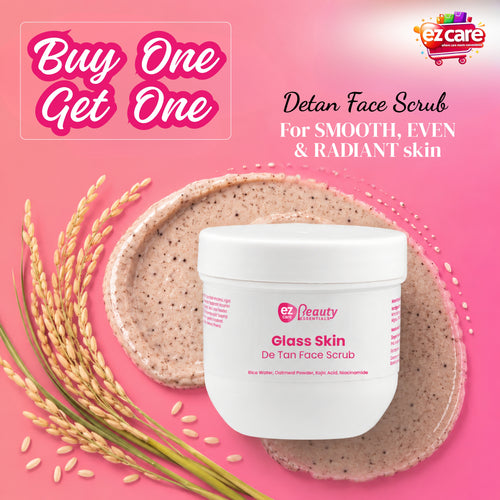 Ezcare Glass Skin De Tan Face Scrub | Buy1Get1 Free