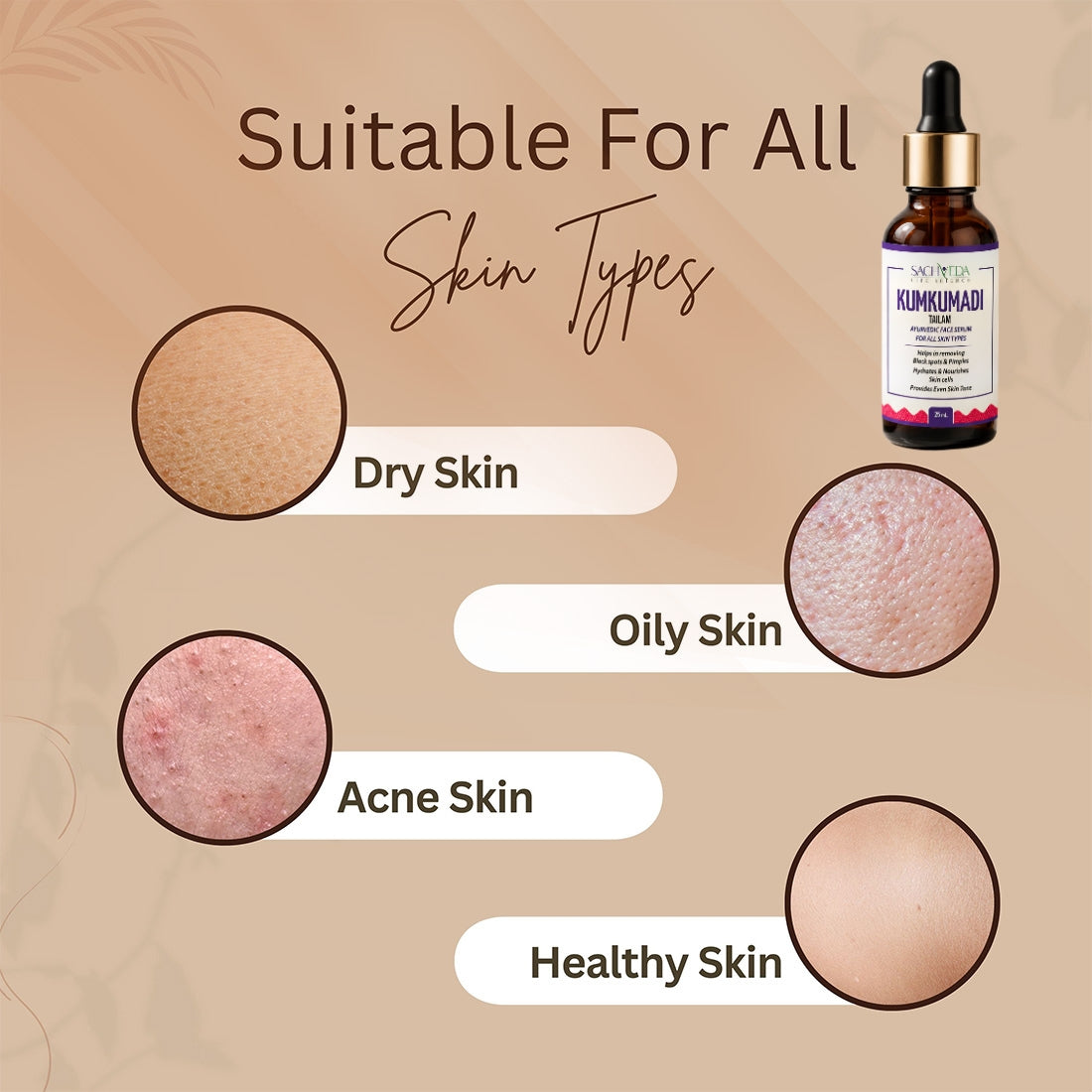Sachveda Kumkumadi Tailam – Ayurvedic Face Serum | Buy1Get1 Free