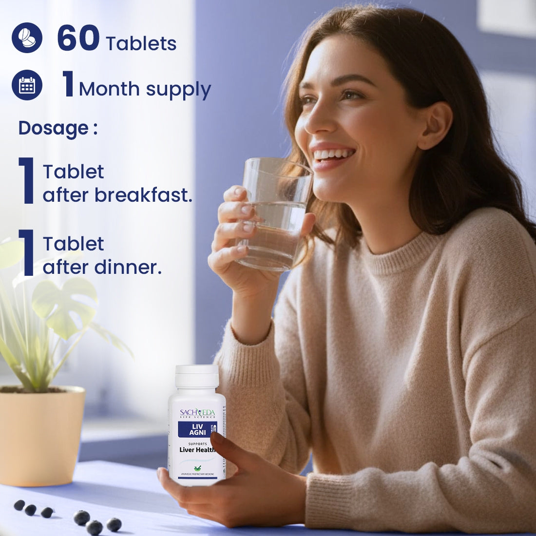 Sachveda’s LIV AGNI Tablets – Advanced Liver Health Support | Buy1Get1 Free