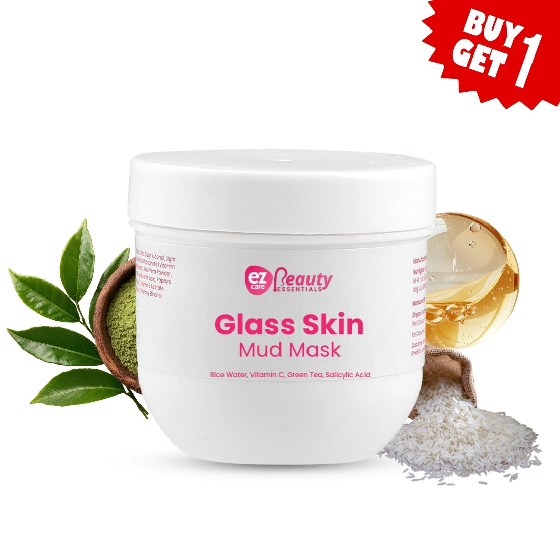 Ezcare Glass Skin Mud Mask | Buy1Get1 Free