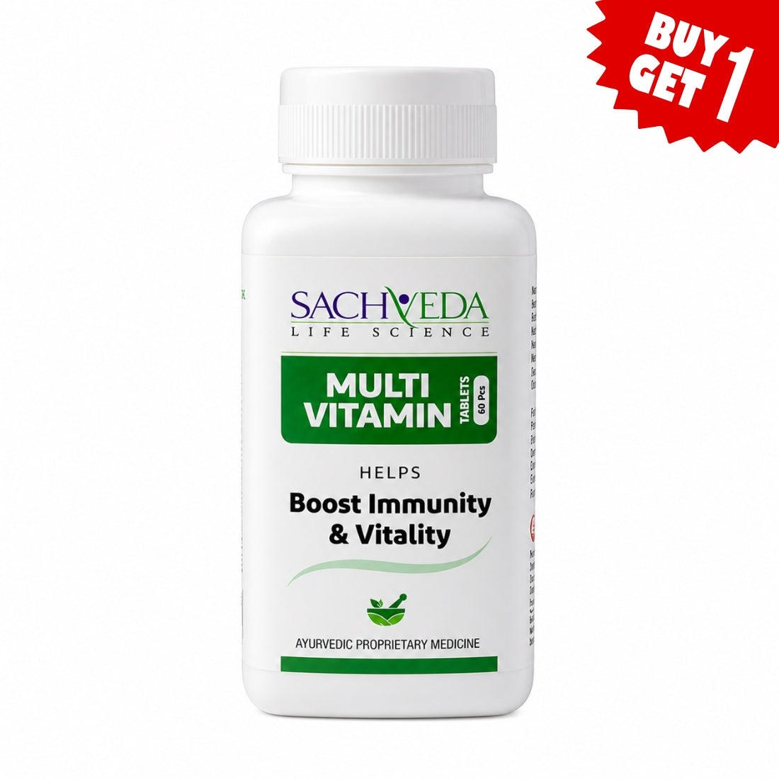 Sachveda Multivitamin Tablets | Daily Nutrition for Every Age | Buy1Get1 Free