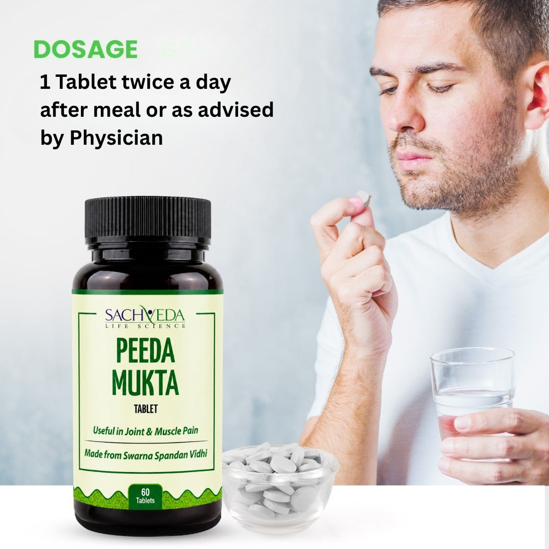 Sachveda Peeda Mukta Tablets – Ayurvedic Joint & Pain Relief Support | Buy1Get1 Free