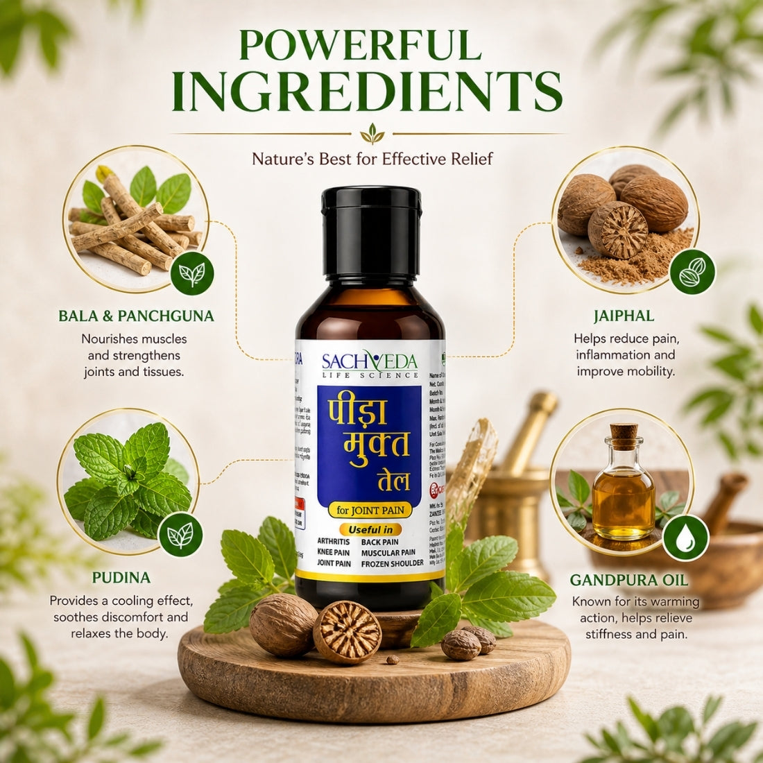 Sachveda Peeda Mukta Oil – Gold-Infused Ayurvedic Pain Relief Oil | Buy1Get1 Free