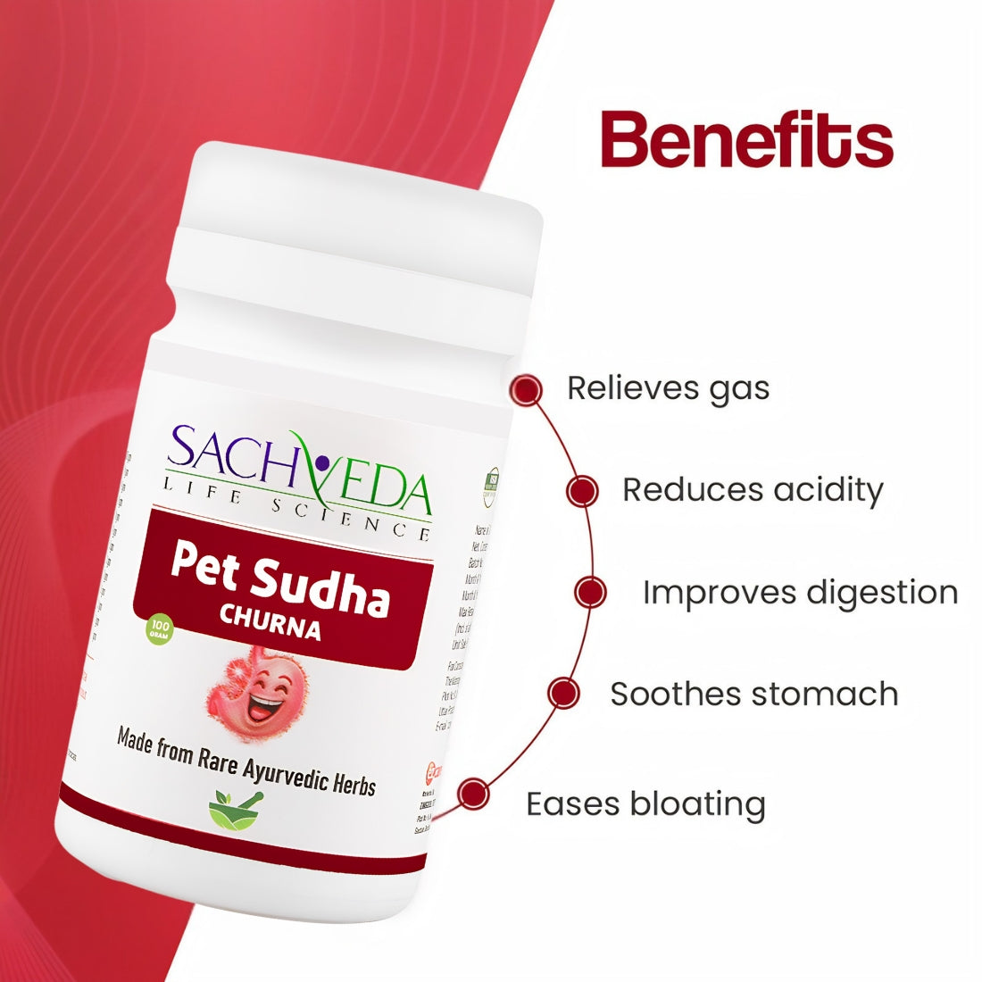 Sachveda Pet Sudha Churna | Ayurvedic Relief for Gas, Constipation & Digestion | Buy1Get1 Free