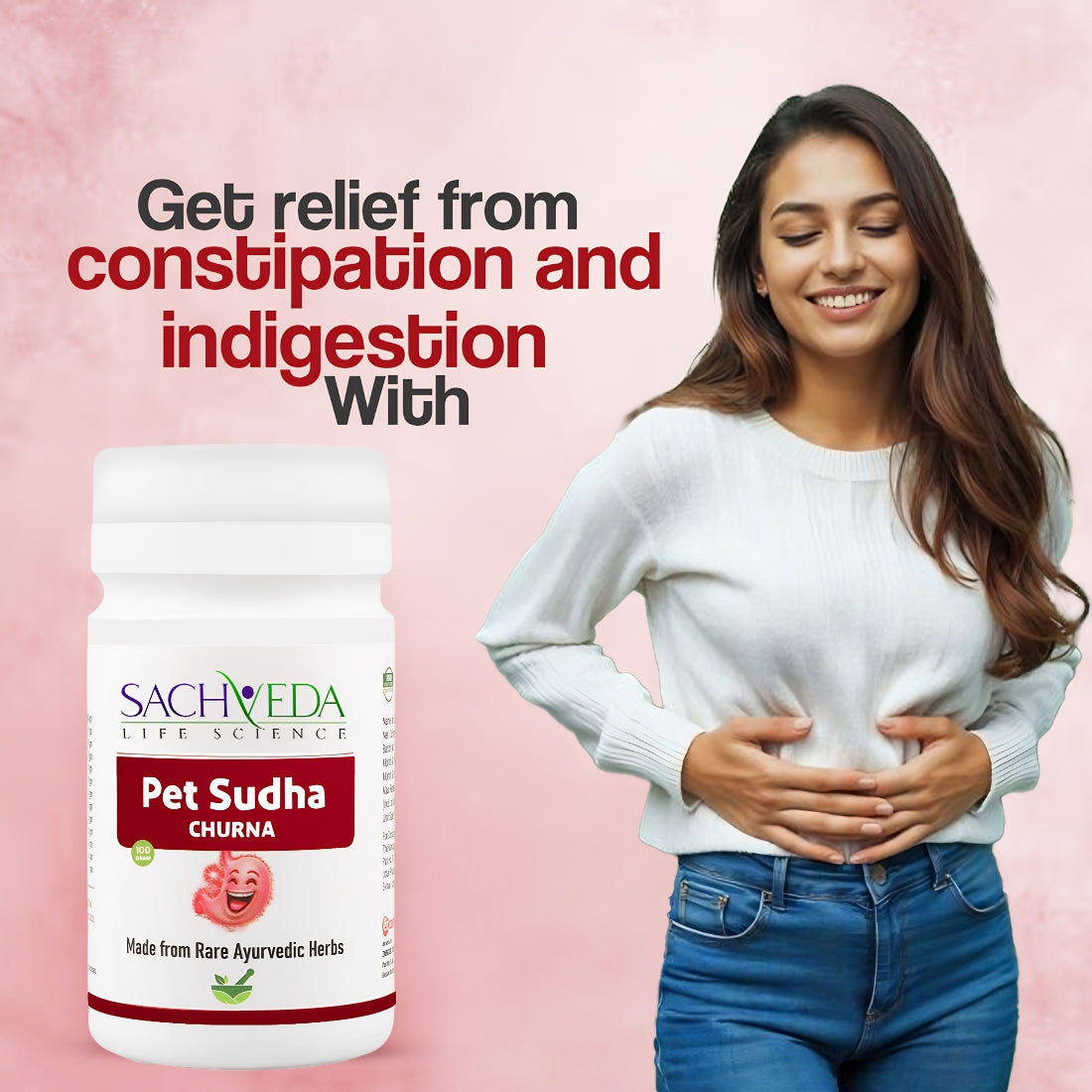 Sachveda Pet Sudha Churna | Ayurvedic Relief for Gas, Constipation & Digestion | Buy1Get1 Free