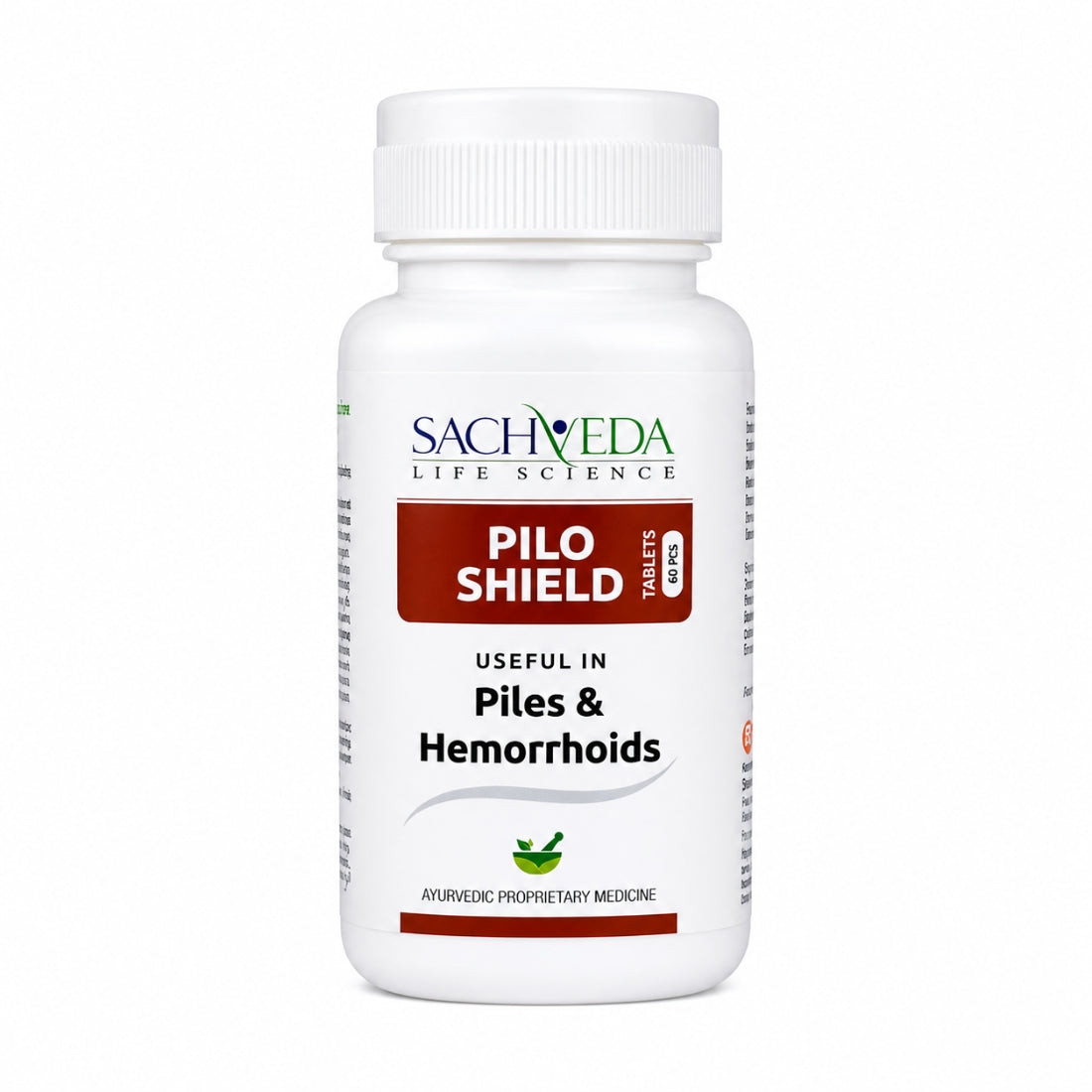 Sachveda Pilo Shield Tablets | Ayurvedic Support for Piles & Hemorrhoids | Buy1Get1 Free
