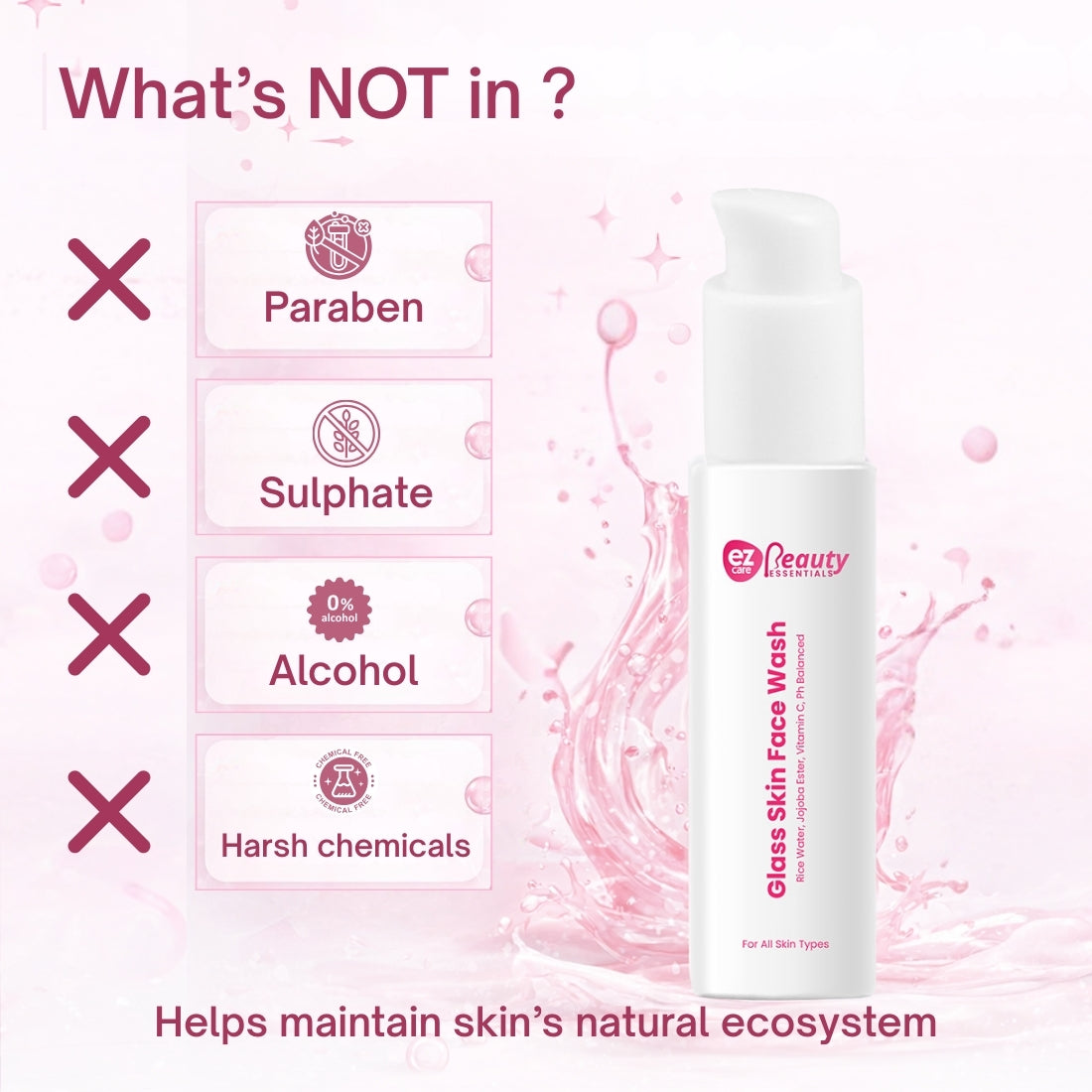 Microbiome Friendly Glass Skin Face wash - Unisex | Buy1Get1 Free