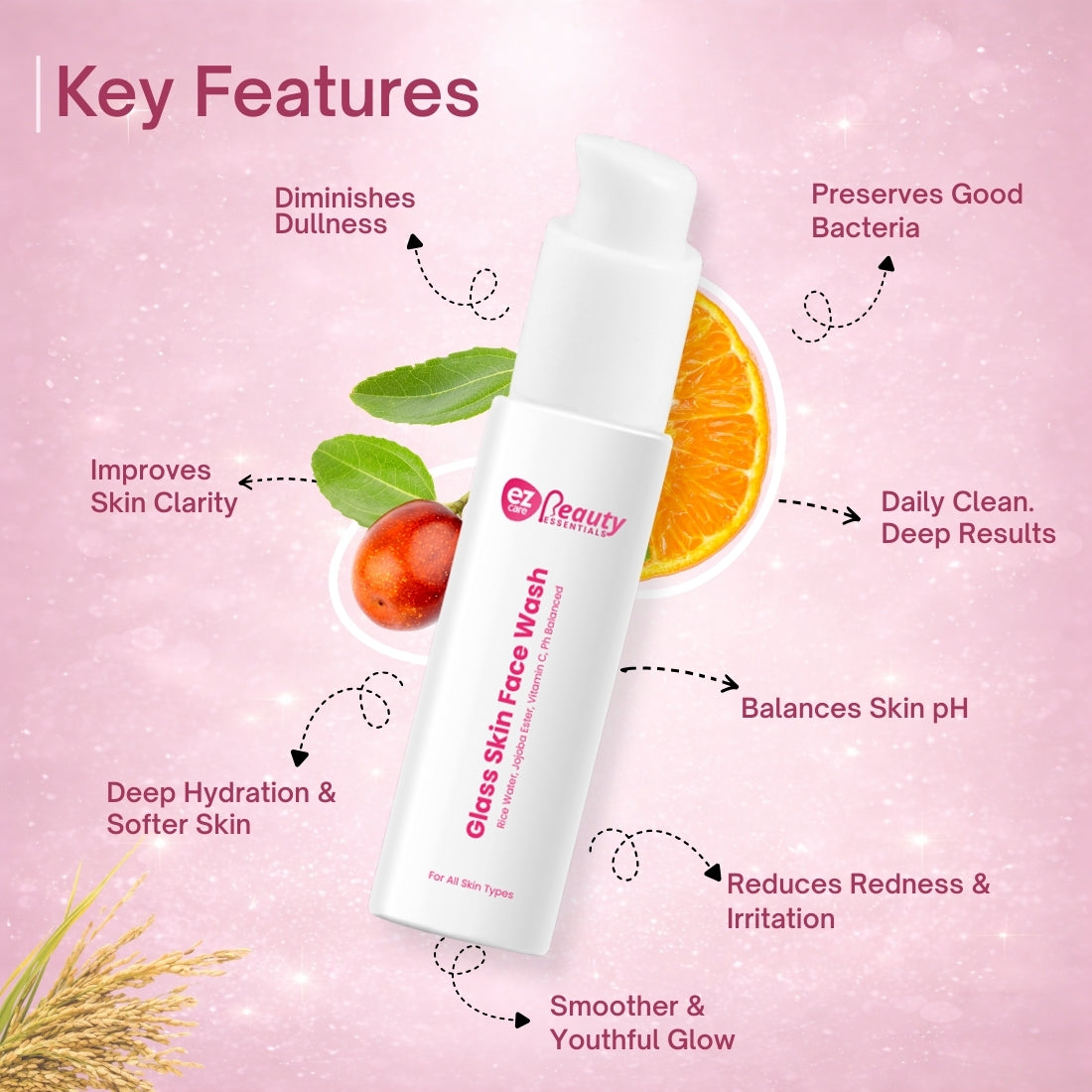 Microbiome Friendly Glass Skin Face wash - Unisex | Buy1Get1 Free