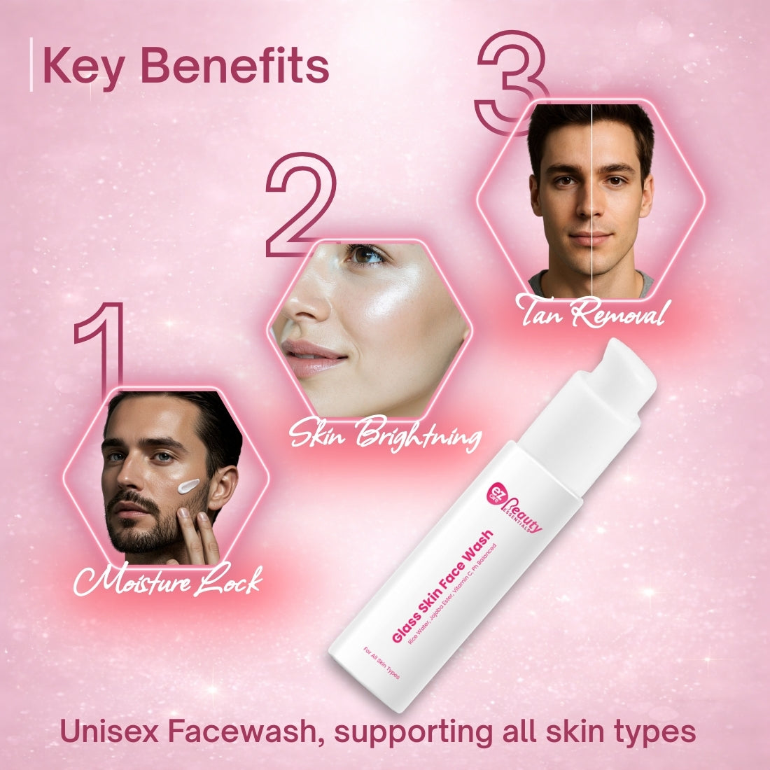 Microbiome Friendly Glass Skin Face wash - Unisex | Buy1Get1 Free