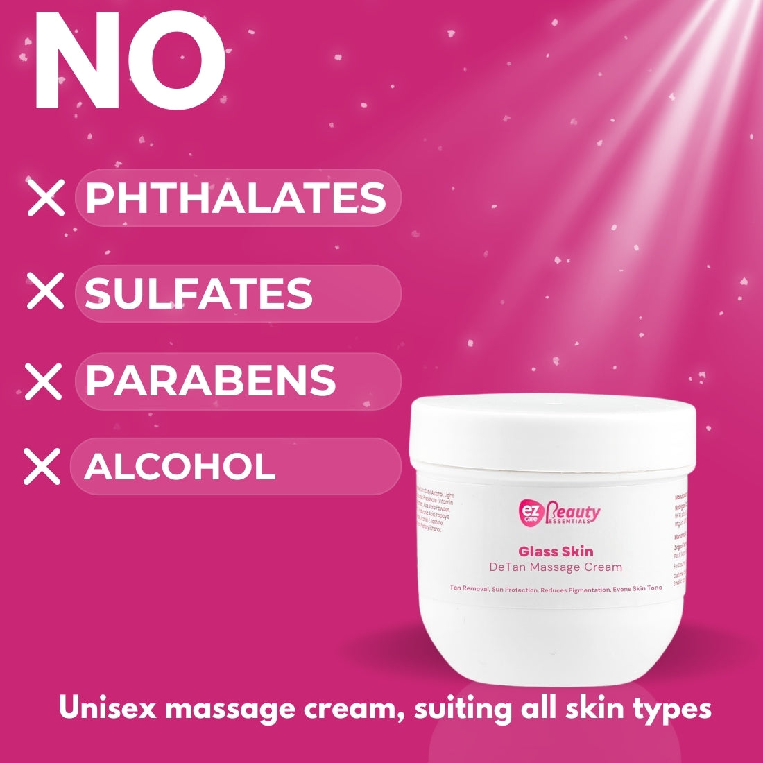 Ezcare Glass Skin De Tan Massage Cream | Buy1Get1 Free