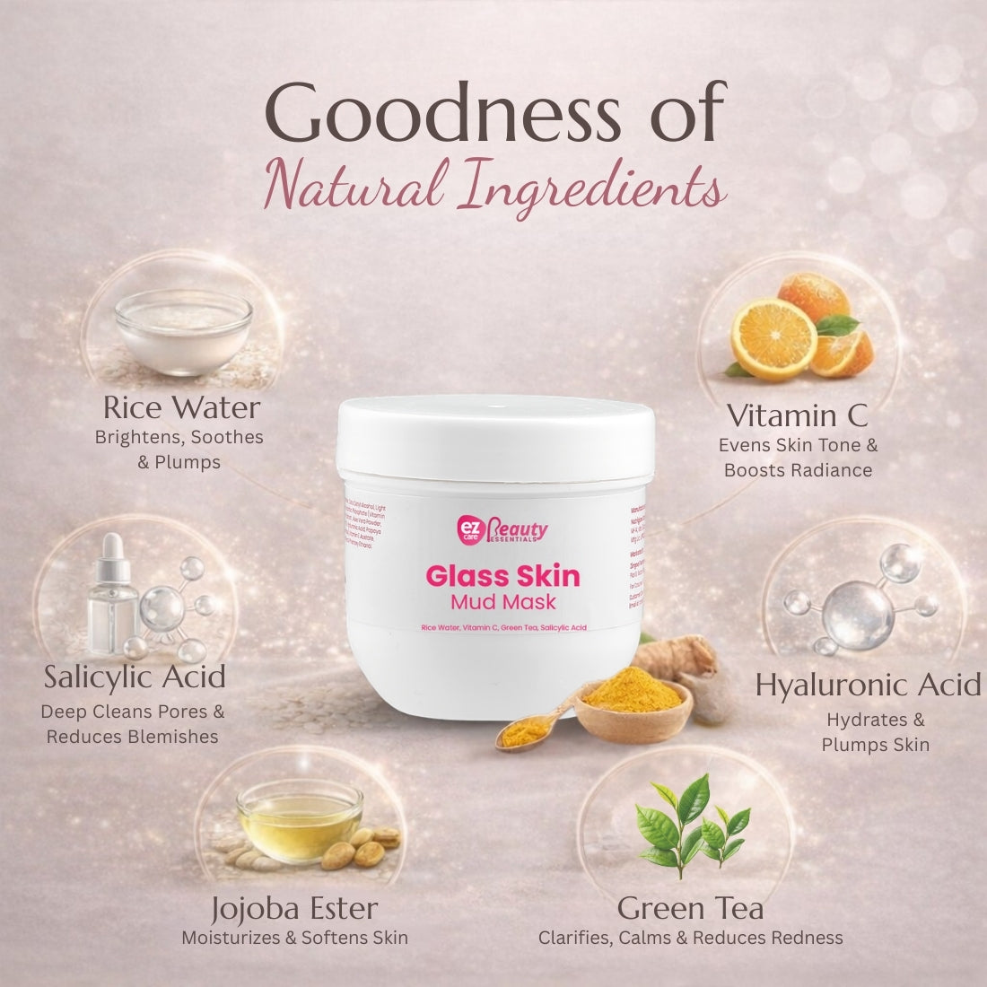 Ezcare Glass Skin Mud Mask | Buy1Get1 Free