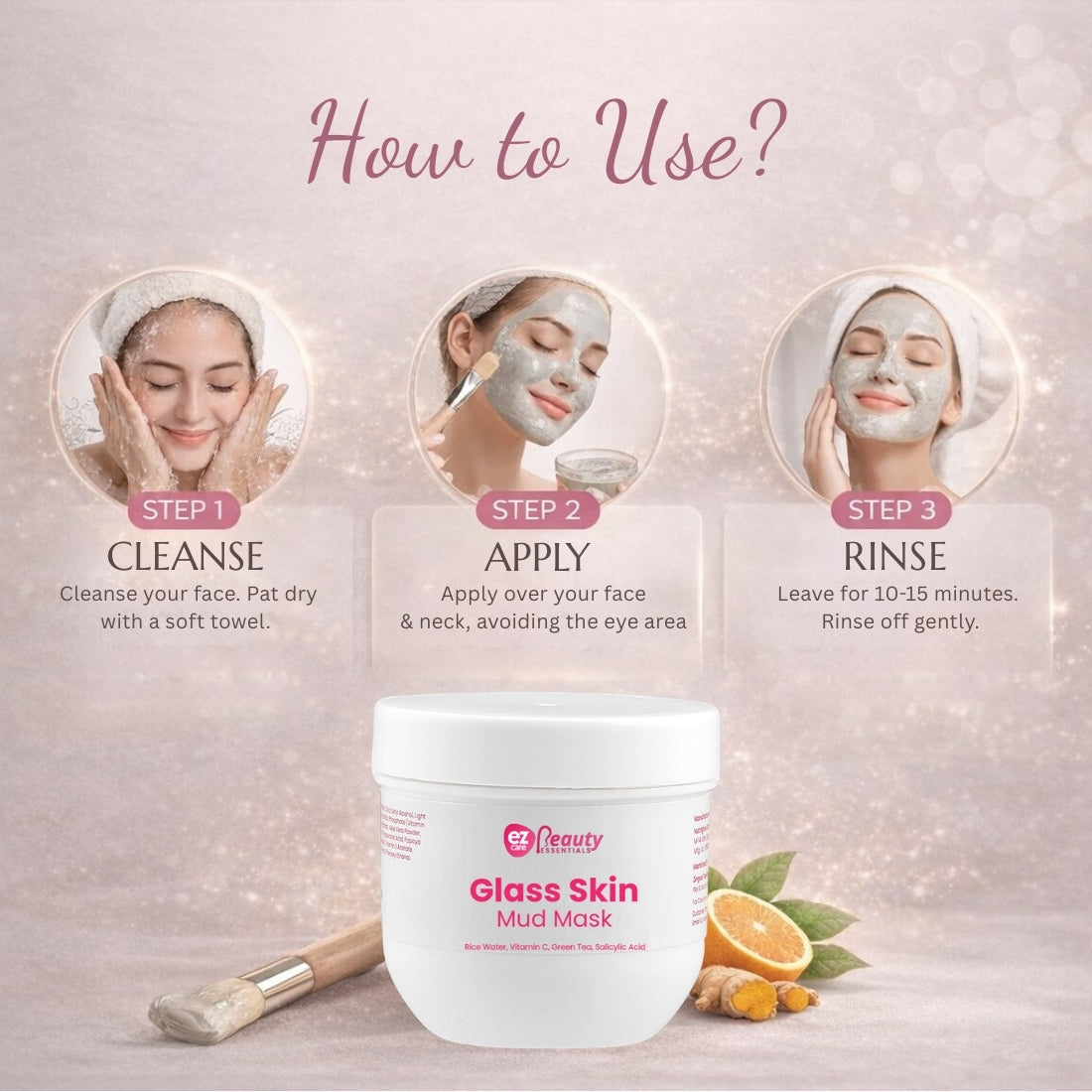Ezcare Glass Skin Mud Mask | Buy1Get1 Free