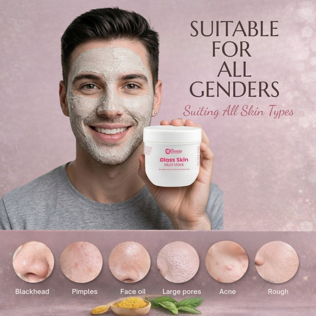 Ezcare Glass Skin Mud Mask | Buy1Get1 Free