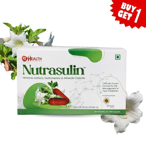EZCare Nutrasulin – Advanced Diabetes Management Supplement With Hintonia Latiflora | Supports Blood Sugar Control | For Prediabetes & Type 2 Diabetes | Buy1Get1 Free