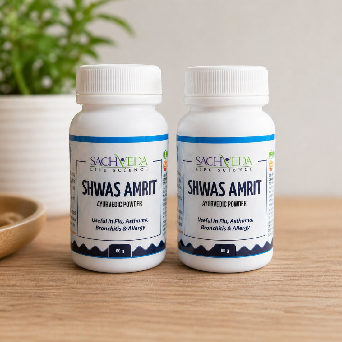 Sachveda Shwas Amrit – Ayurvedic Respiratory & Immunity Support Powder | Buy1Get1 Free