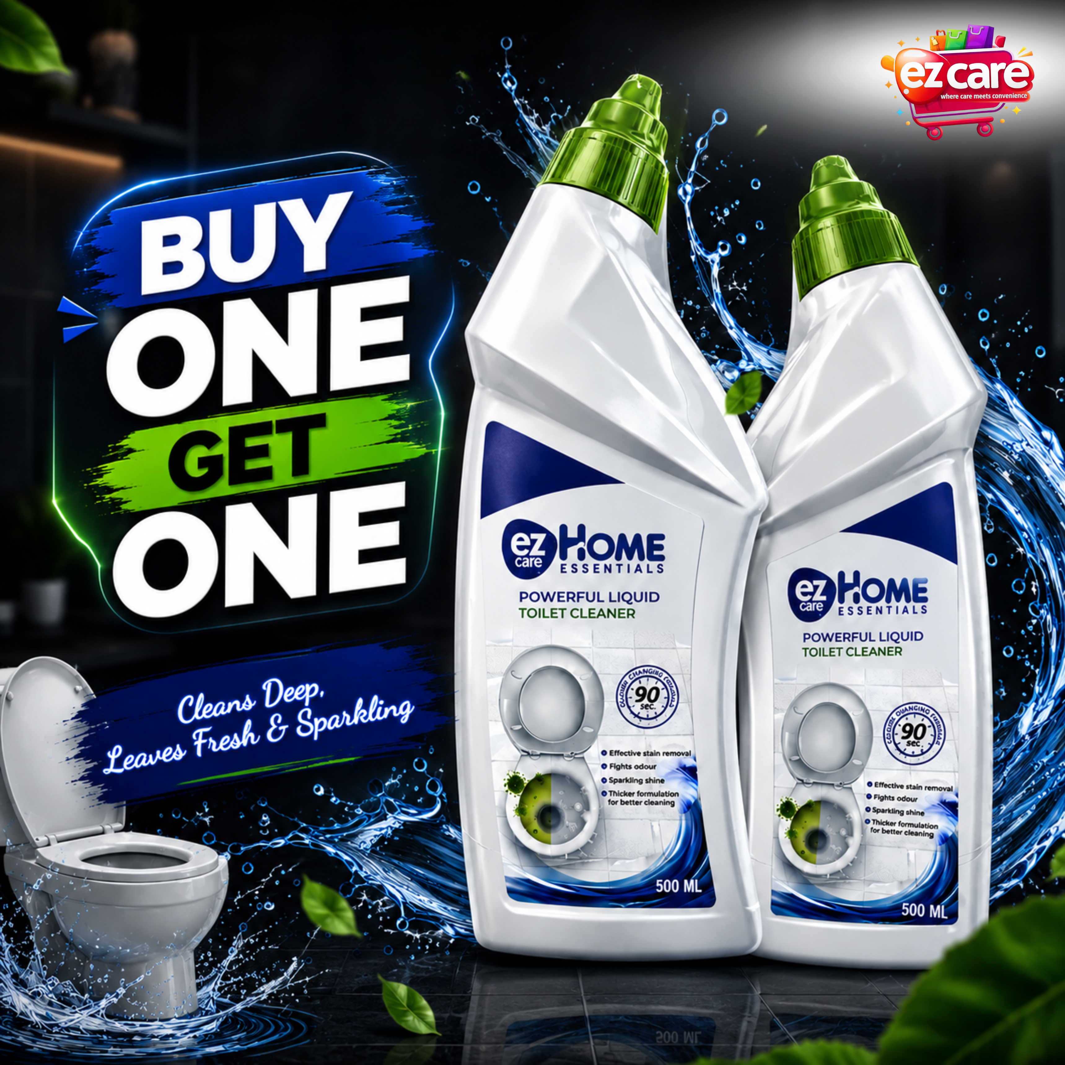 Ezcare Home Essential Toilet Cleaner| Buy1Get1 Free